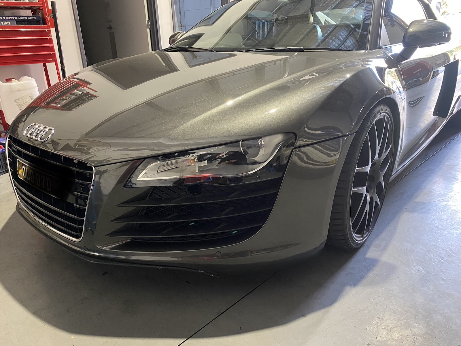 Audi R8 in for servicing